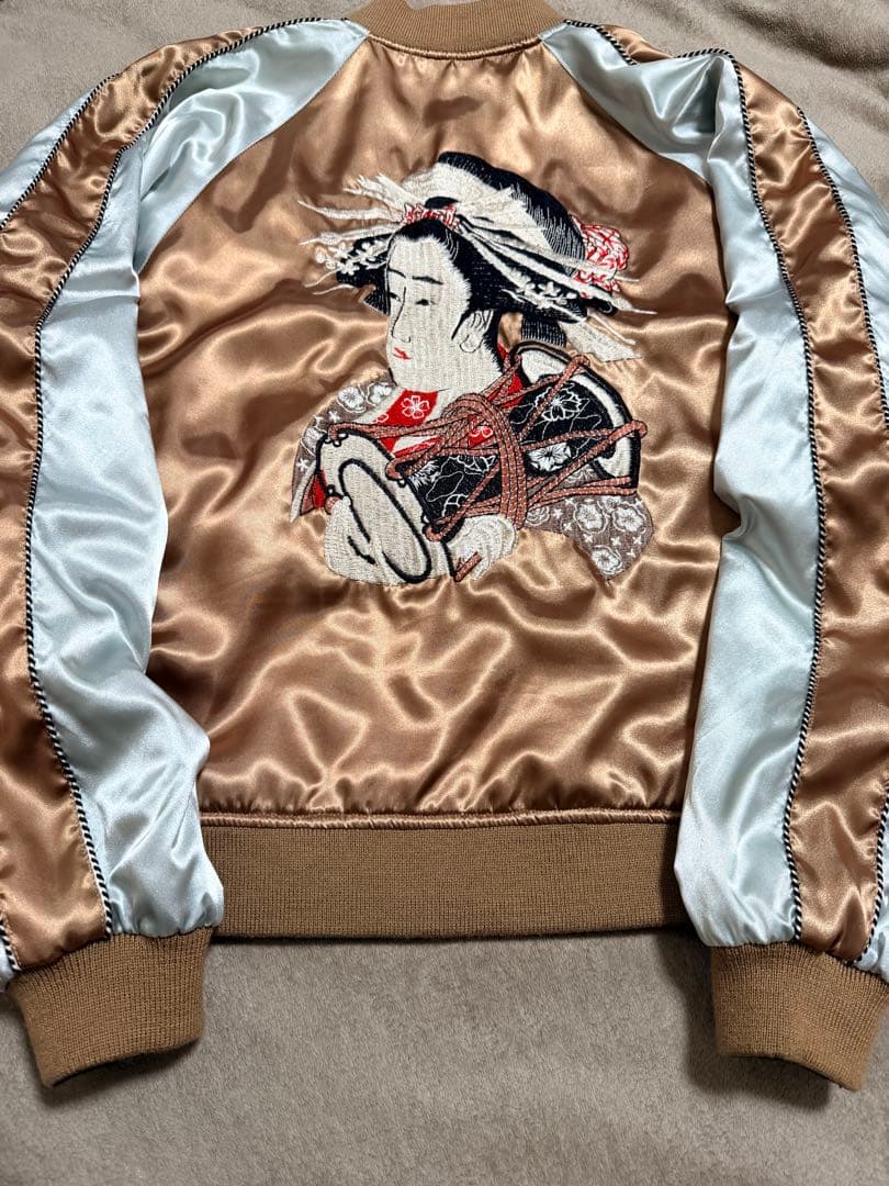 美品 日本製 ２面用 hoshihime 芸者 限定 スカジャン vintage