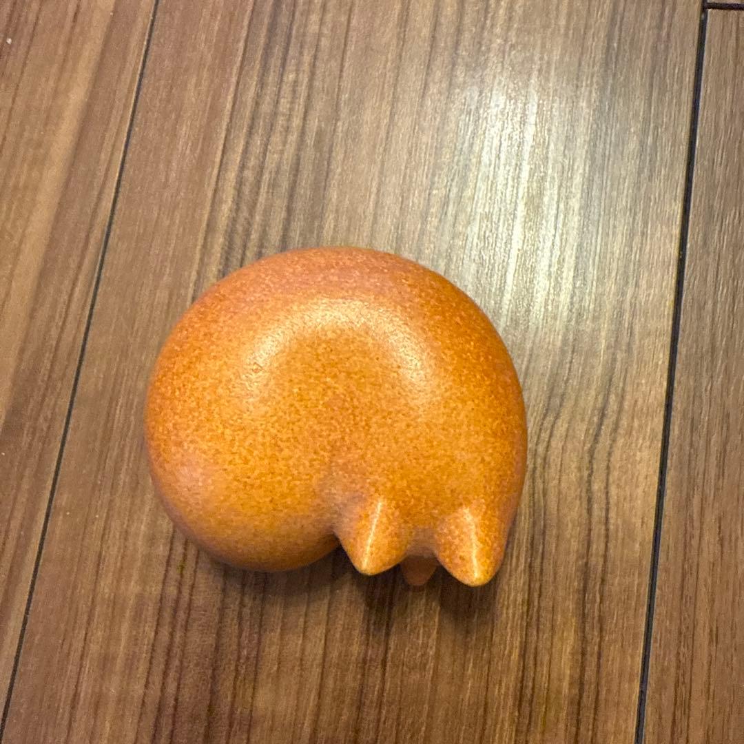 リサラーソン　陶器置物 オレンジ レア　キツネ　狐