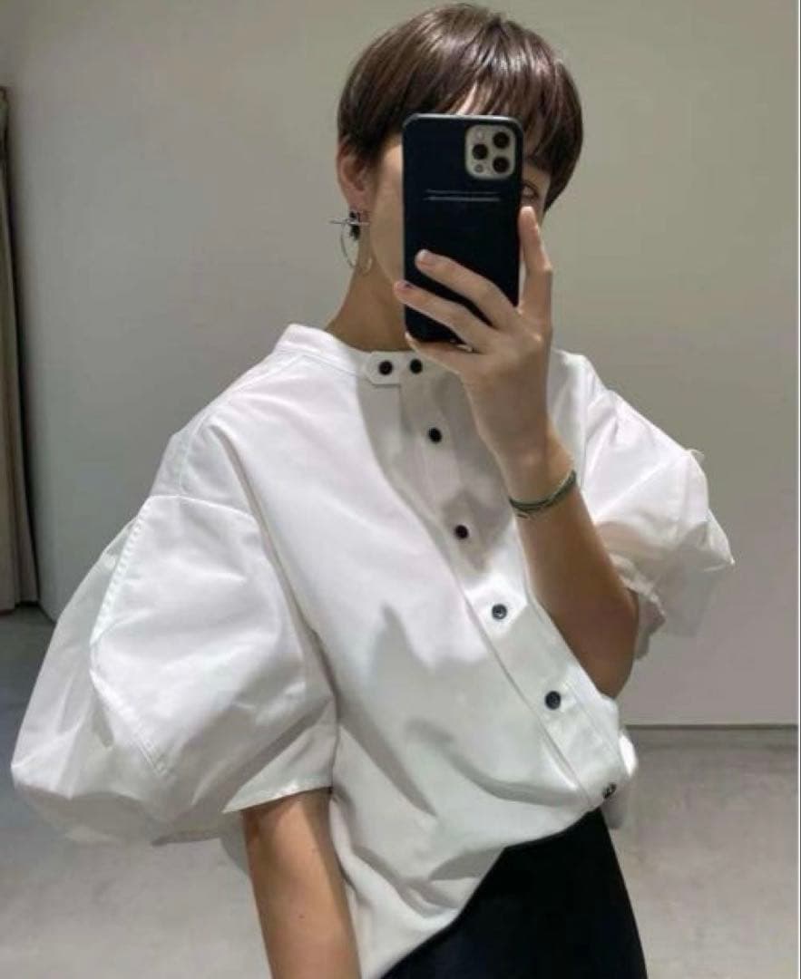 machatt正規品★ホワイト パフスリーブ シャツ