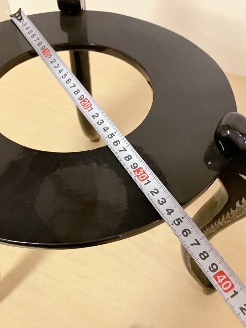 アンティーク調　飾り棚　花台　猫脚　螺鈿細工　サイドテーブル