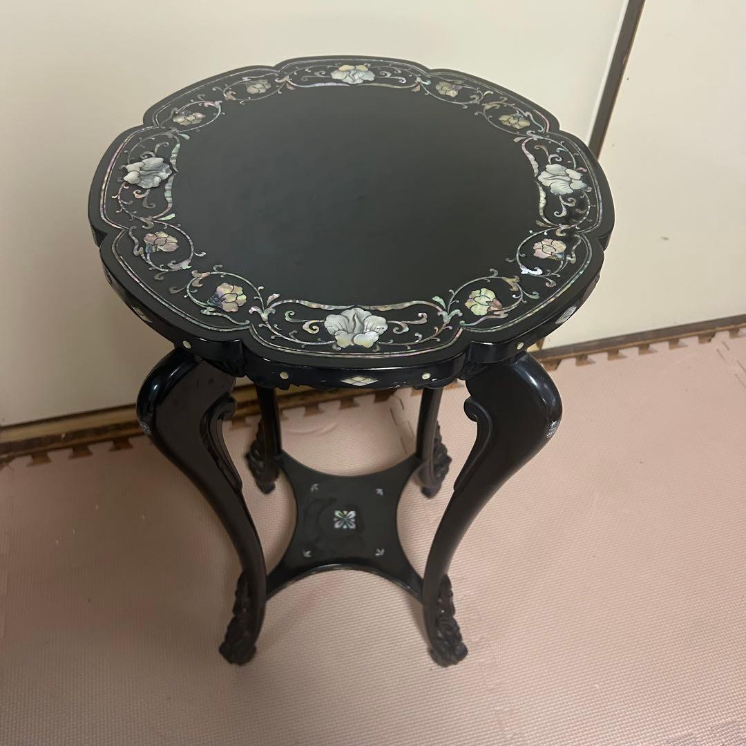 螺鈿　花台　サイドテーブル　飾台