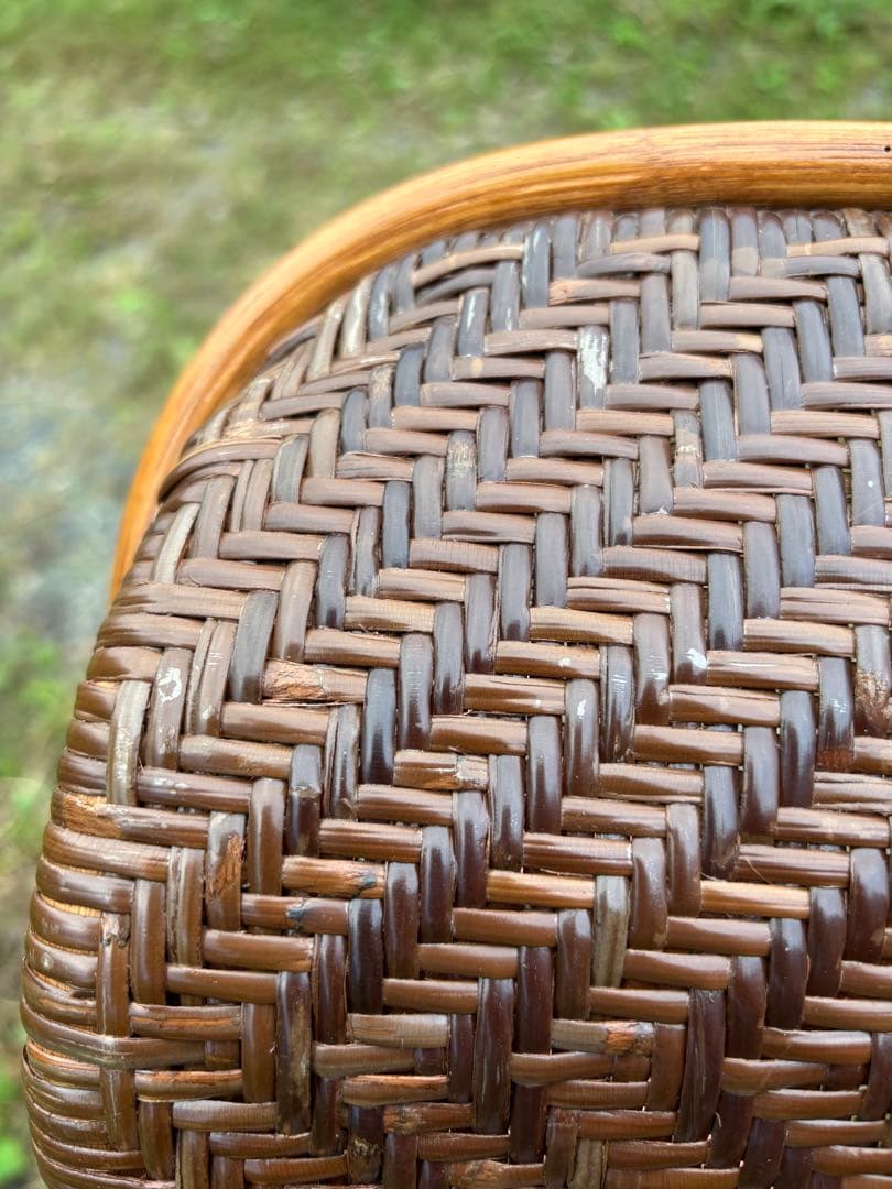 KAZAMA カザマ　ラタン　籐製　3段階調整可能リクライニングチェア