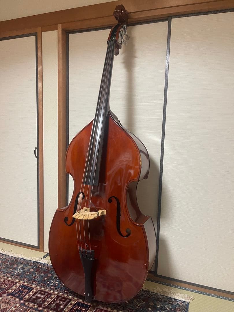 【桃次郎】木製 4弦 コントラバス ウッドベース