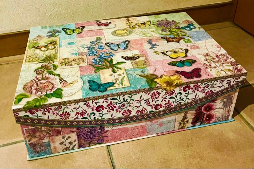 収納ボックス　花更紗