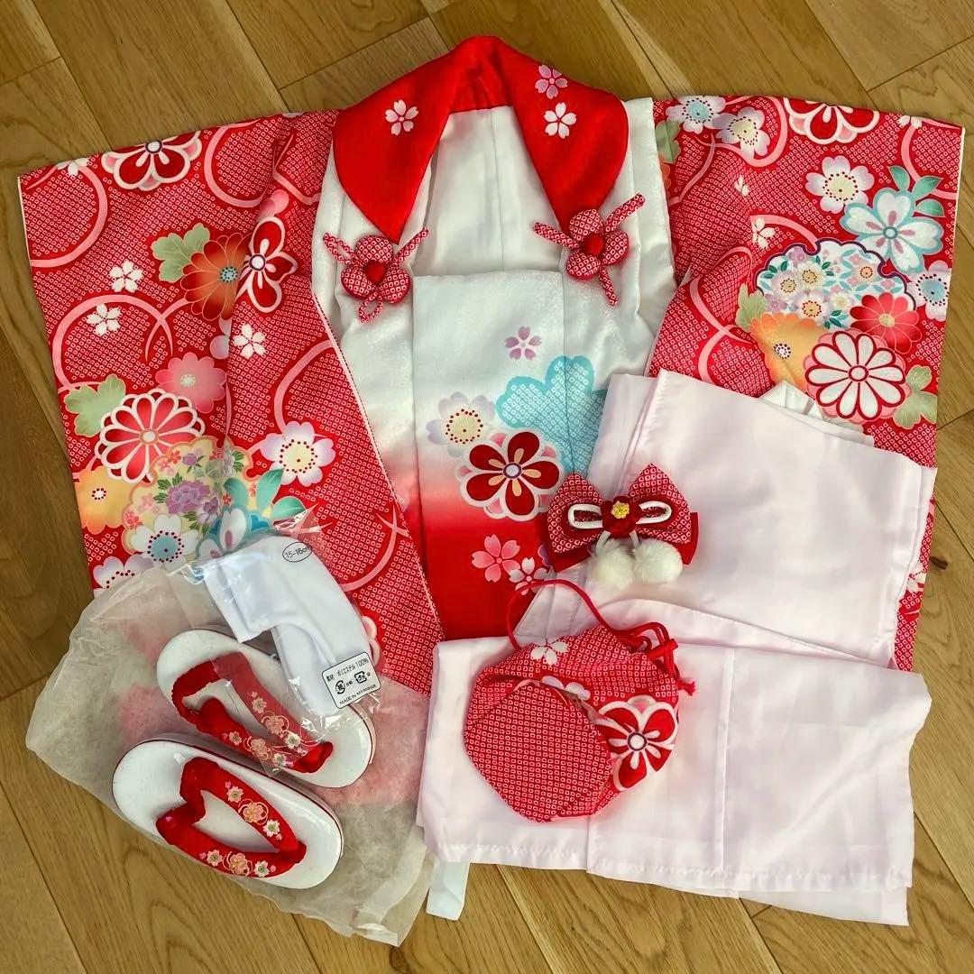七五三 着物7点セット (3歳　女の子)