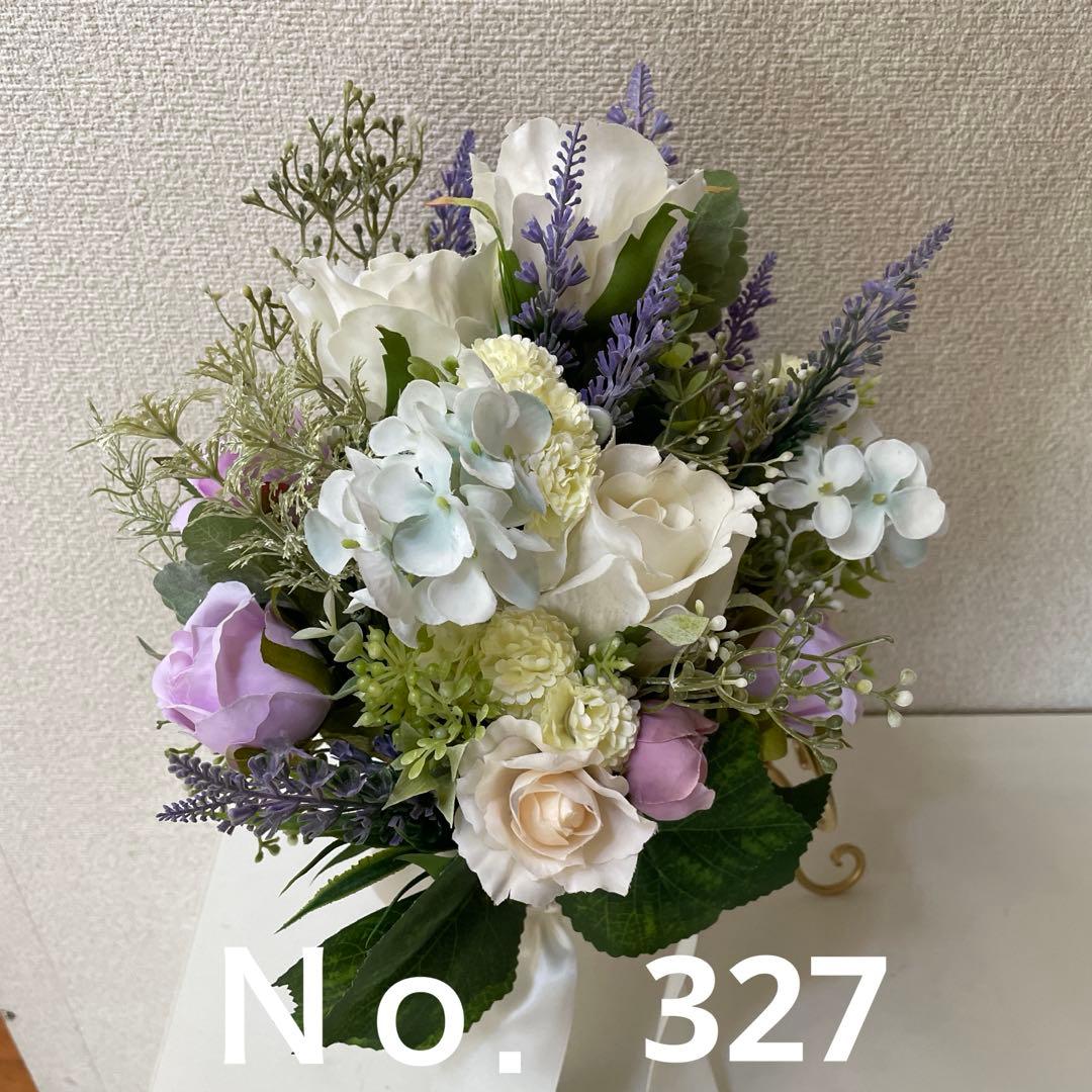 ウエディングブーケ　クラッチタイプ　ヘアアクセサリー16点No.327