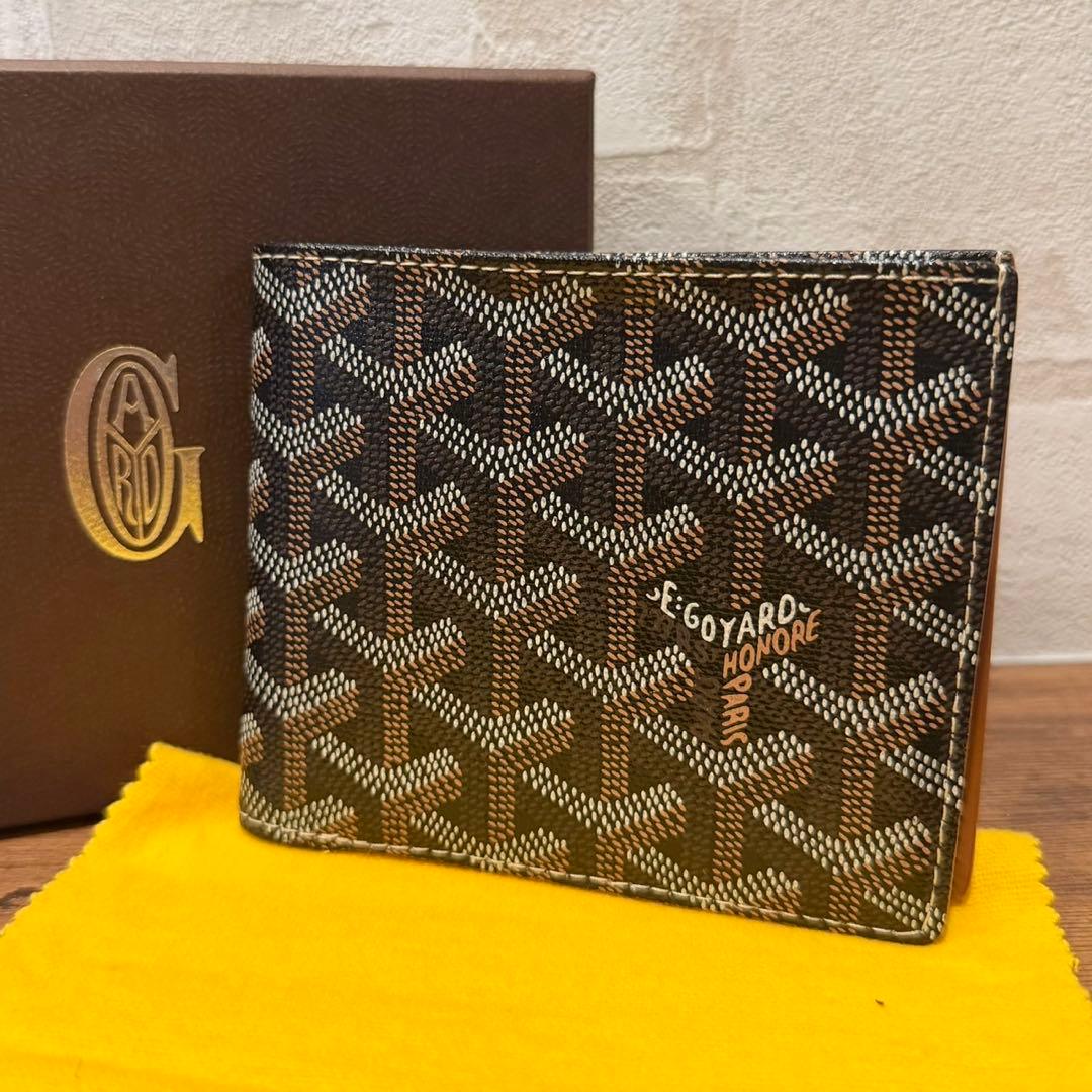 未使用GOYARD ゴヤール ヴィクトワール 二つ折り財布 ブラック