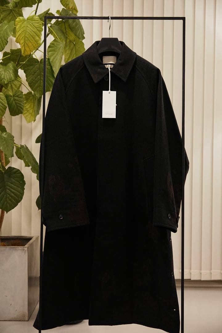 YOKE JACQUARD BAL COLLAR COAT バルカラーコート