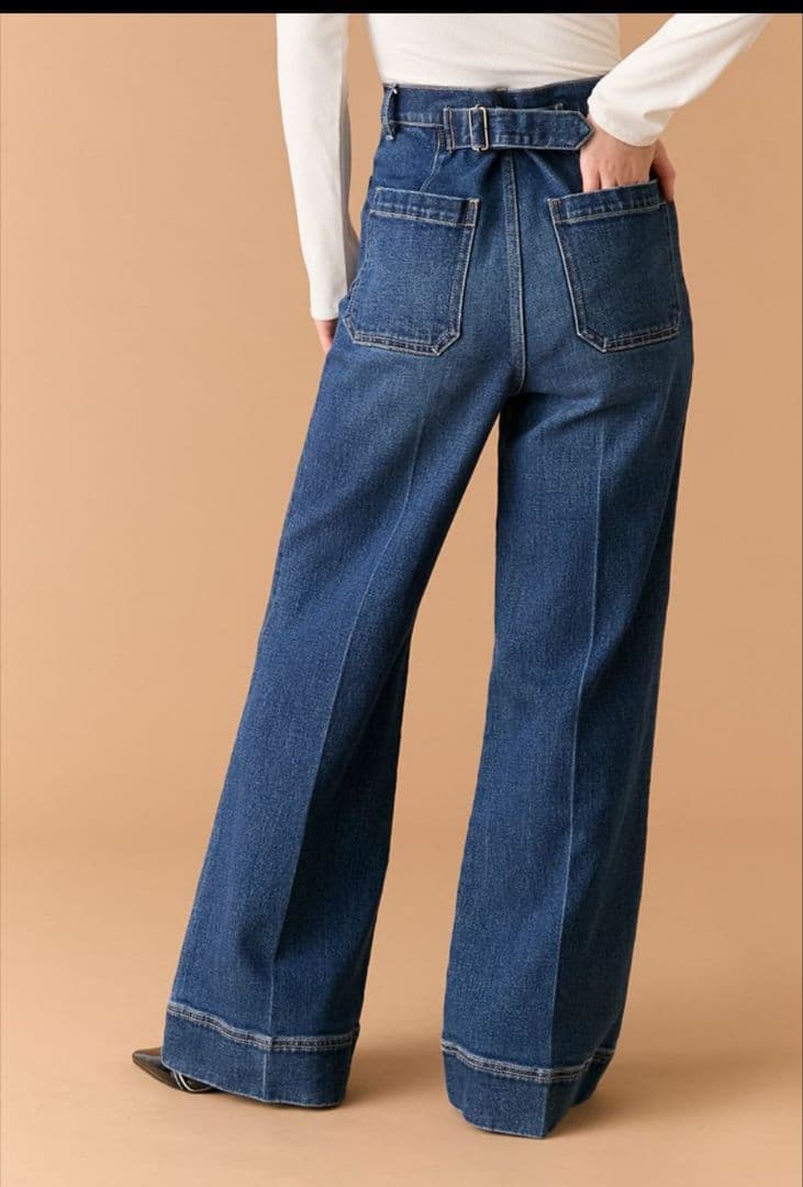 LILY BROWN ストレートフレアデニムパンツ25SS