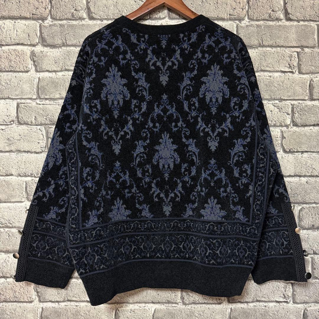 【美品】HARE　メタルボタンダマスクニットカーディガン　ブラック　セーター
