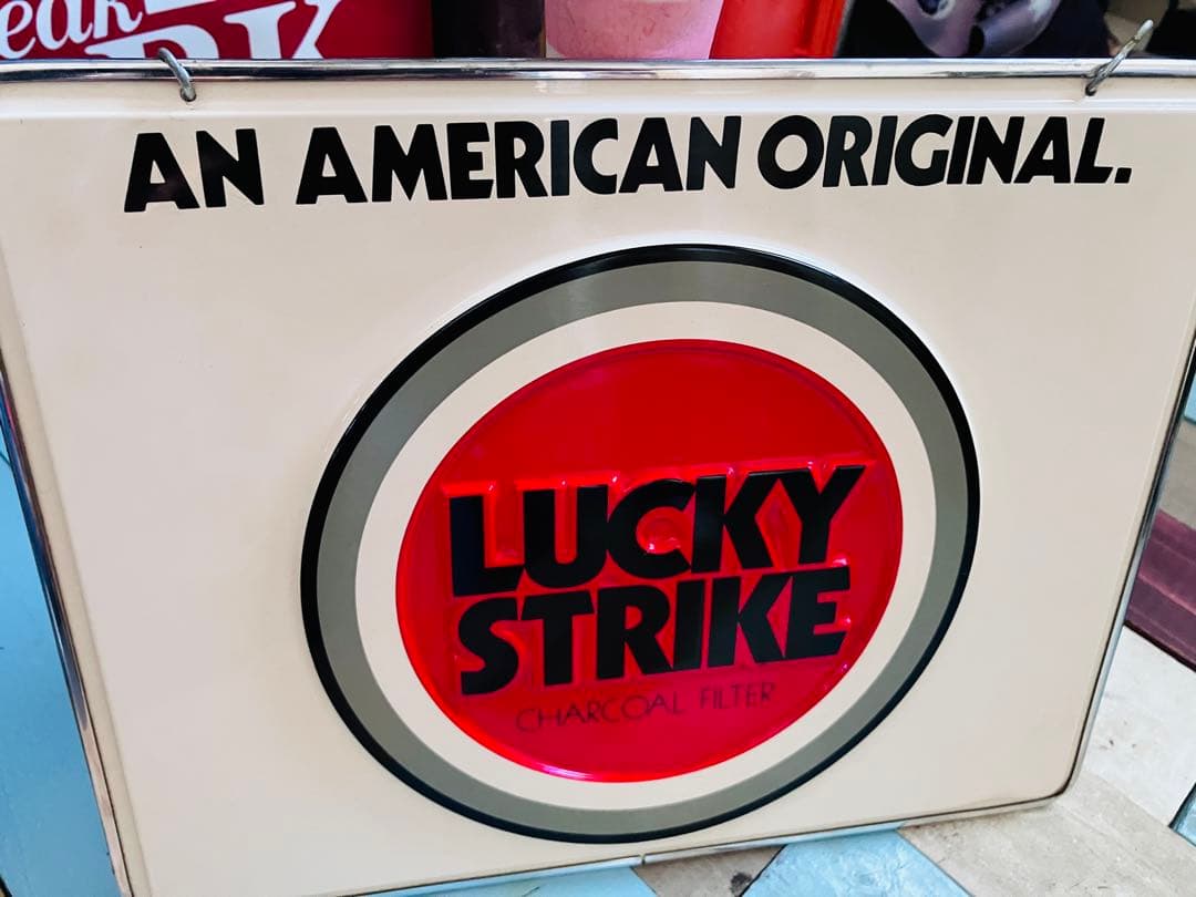 昭和レトロ ラッキーストライク ケント タバコ看板 壁掛け インテリア 販促品