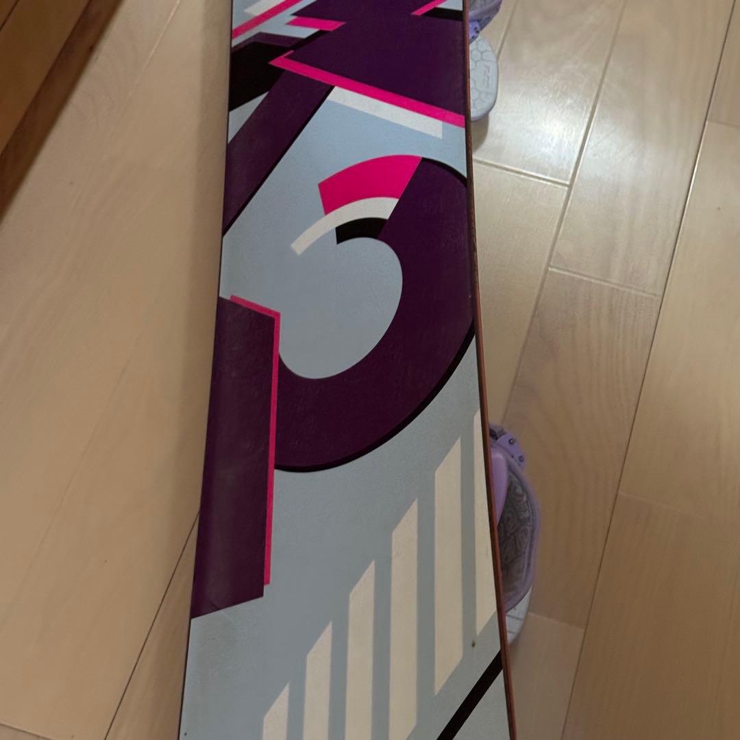 143cm K2 スノーボード 黒 紫 バッグ付き初心者女性レディース格安セット