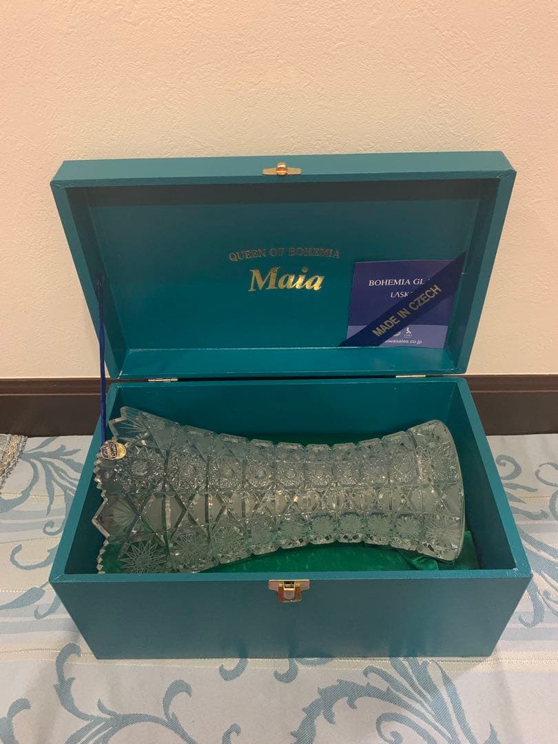 新品箱入⭐︎ボヘミアガラス マイアBohemia Maia 花瓶30.5cm