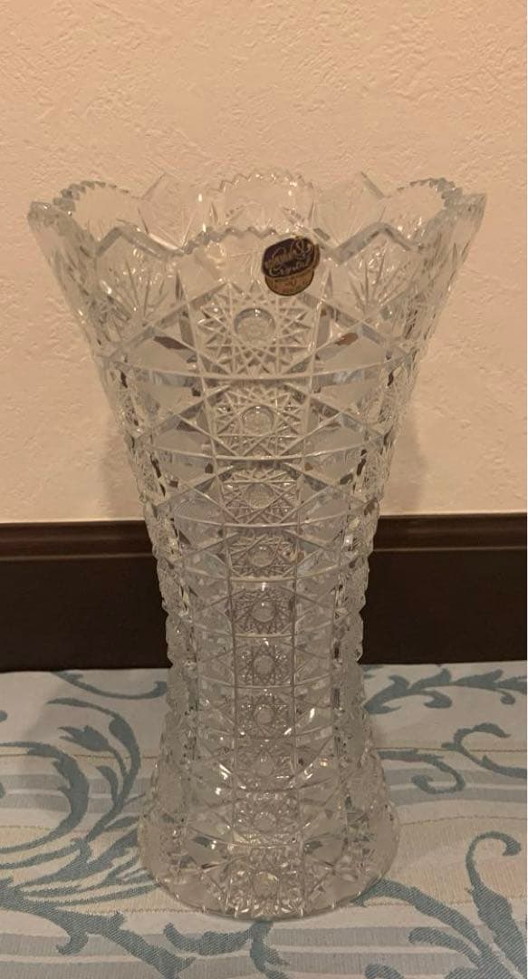 新品箱入⭐︎ボヘミアガラス マイアBohemia Maia 花瓶30.5cm