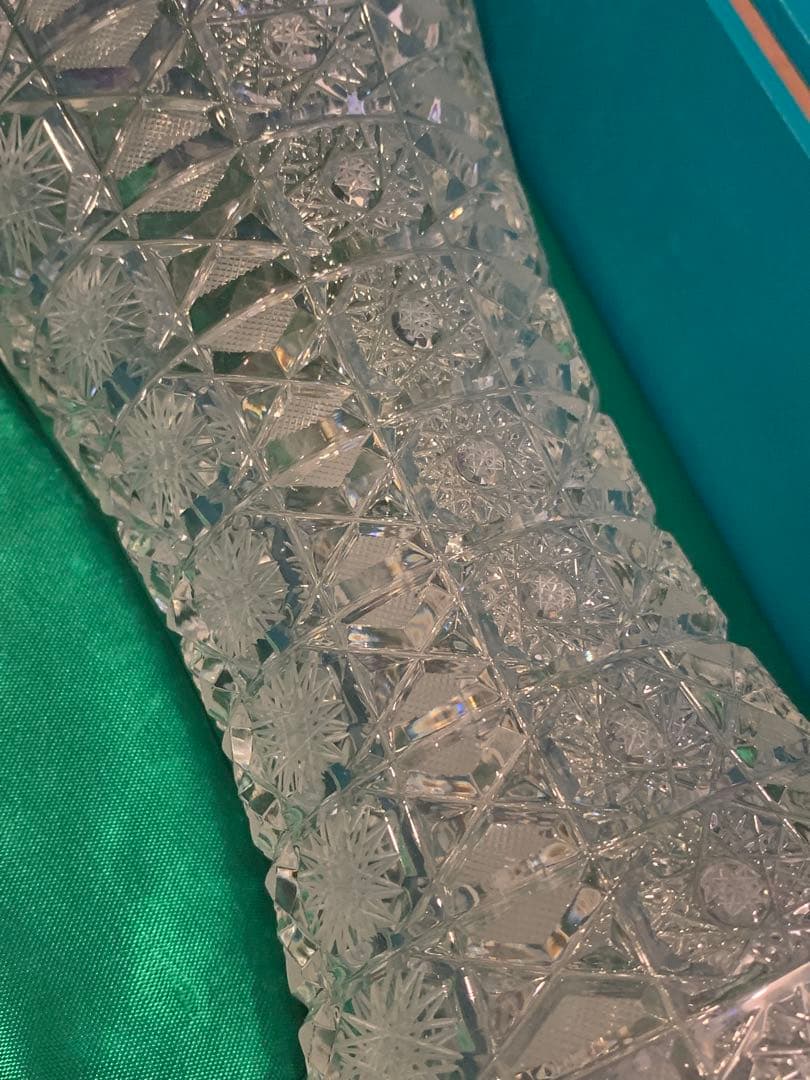 新品箱入⭐︎ボヘミアガラス マイアBohemia Maia 花瓶30.5cm