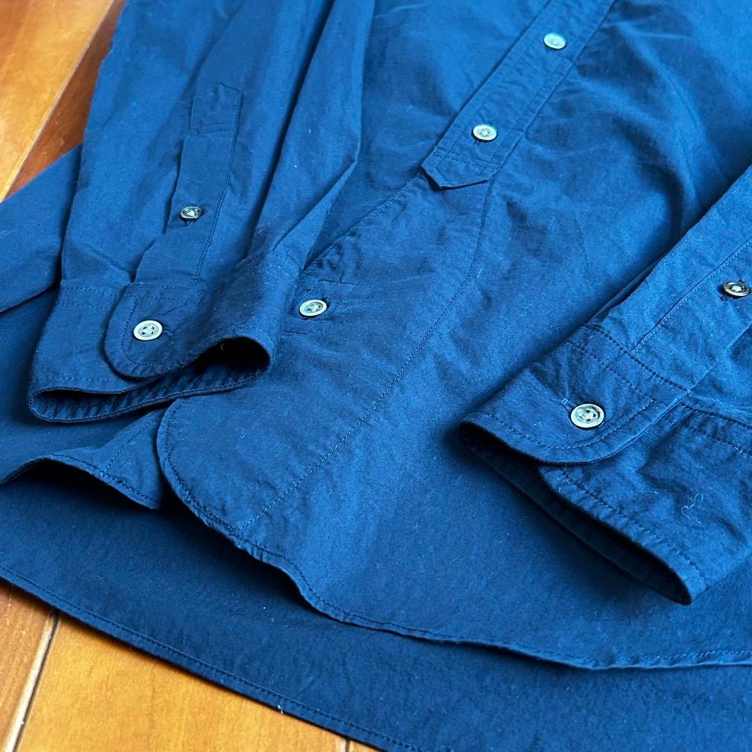 ナイジェル・ケーボン ブリティッシュオフィサーズシャツ ネイビー 46