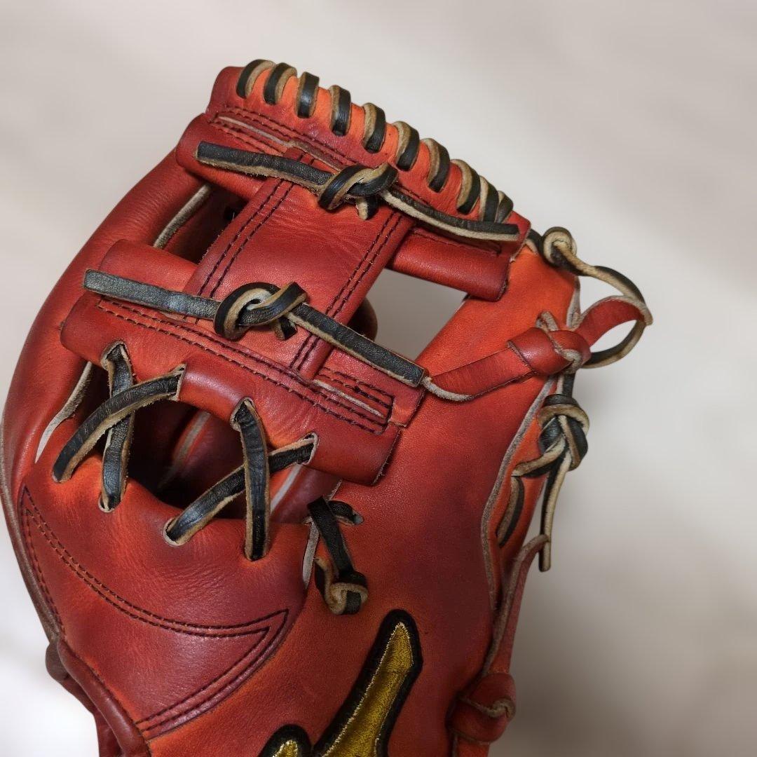 Mizuno Pro 硬式グローブ オレンジ