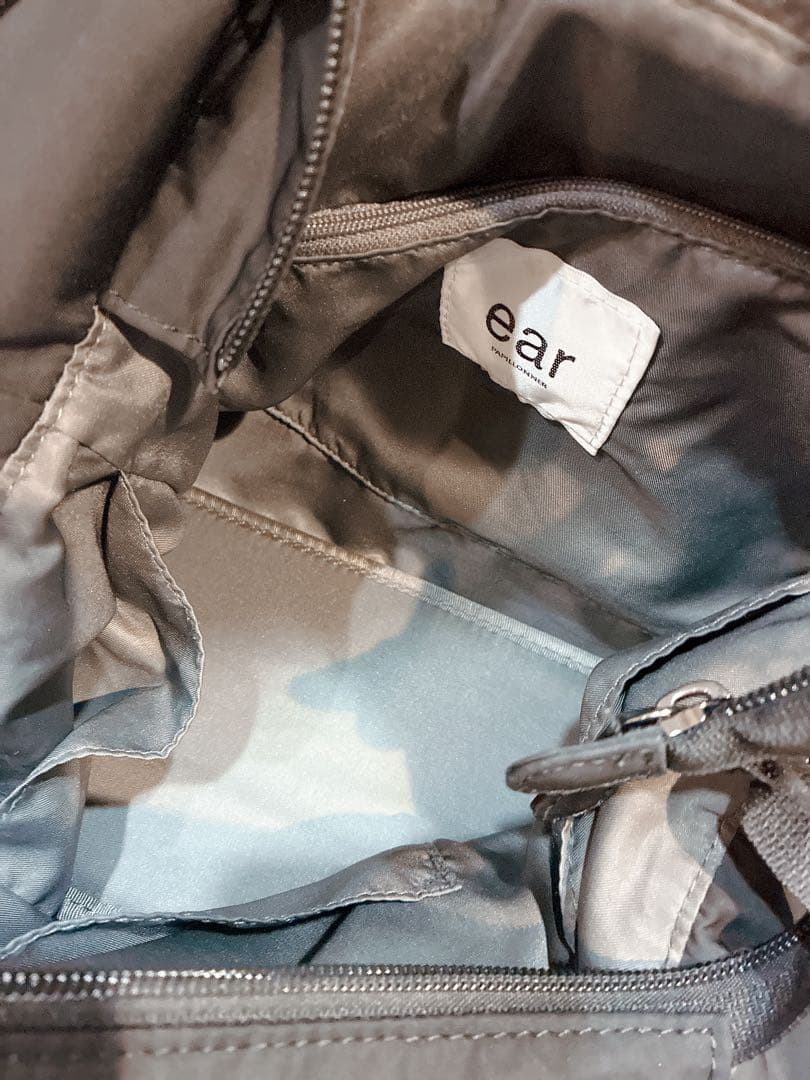 【美品】ear PAPILLONNER 樹脂パーツトートバッグMサイズ 黒