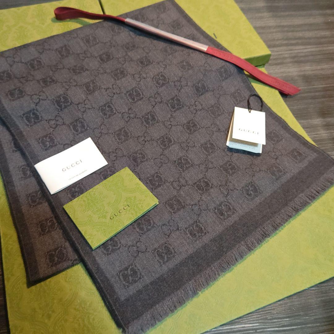 ❤新品箱袋付き❤GUCCI マフラー ストール ショール スカーフ❤ブラック❤