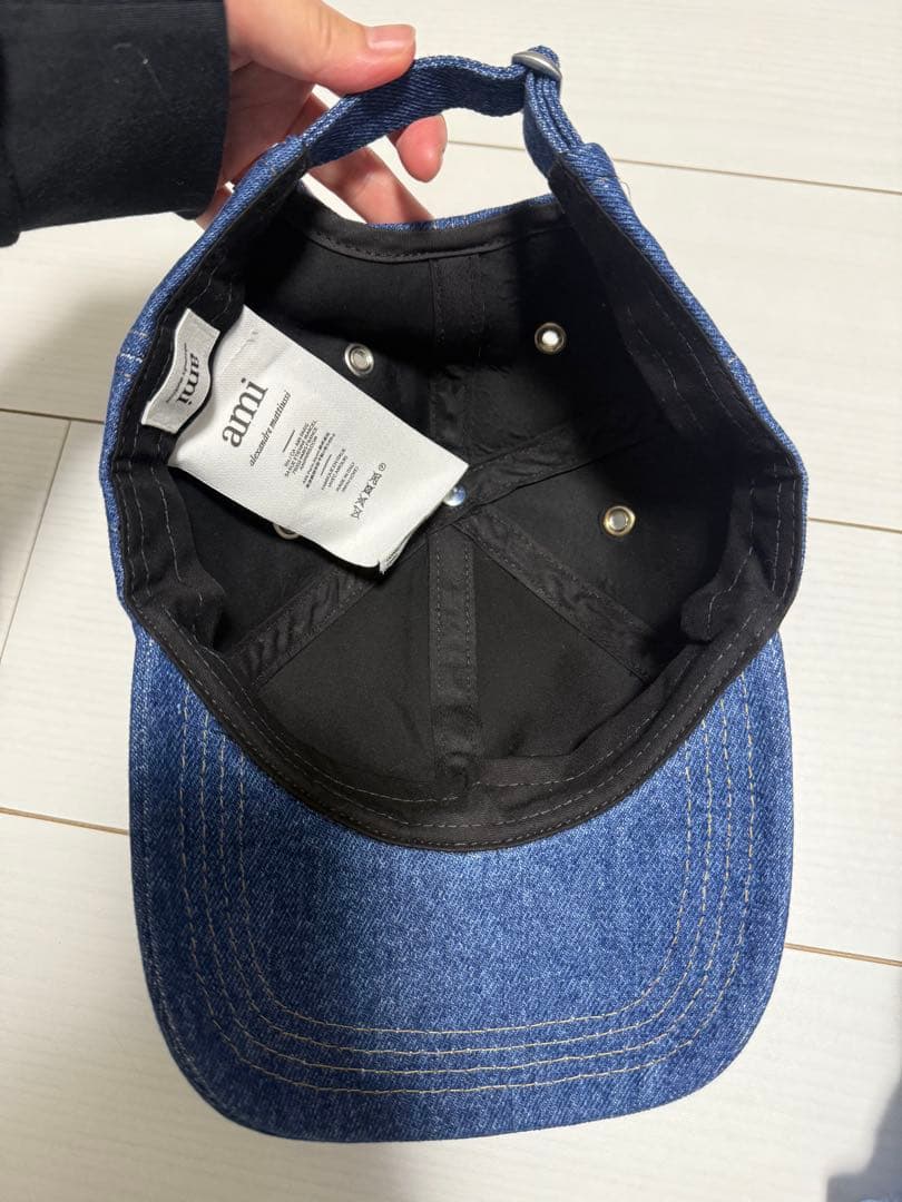 アミパリス　キャップ　デニム生地