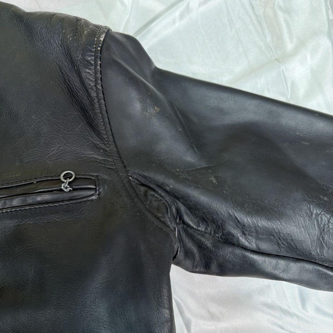 Schott ショット シングルライダースジャケット ボアライナー付き36