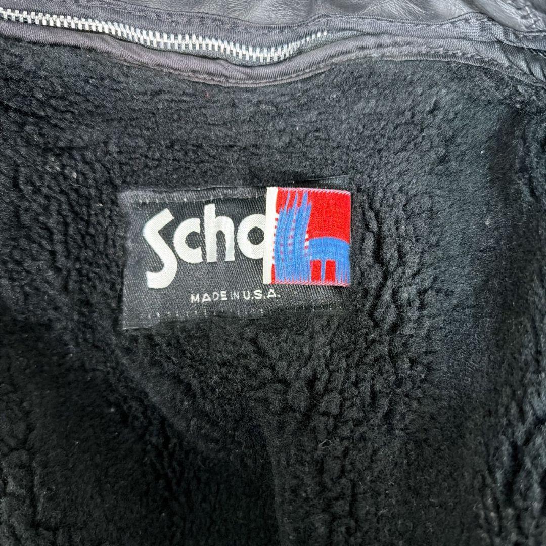 Schott ショット シングルライダースジャケット ボアライナー付き36