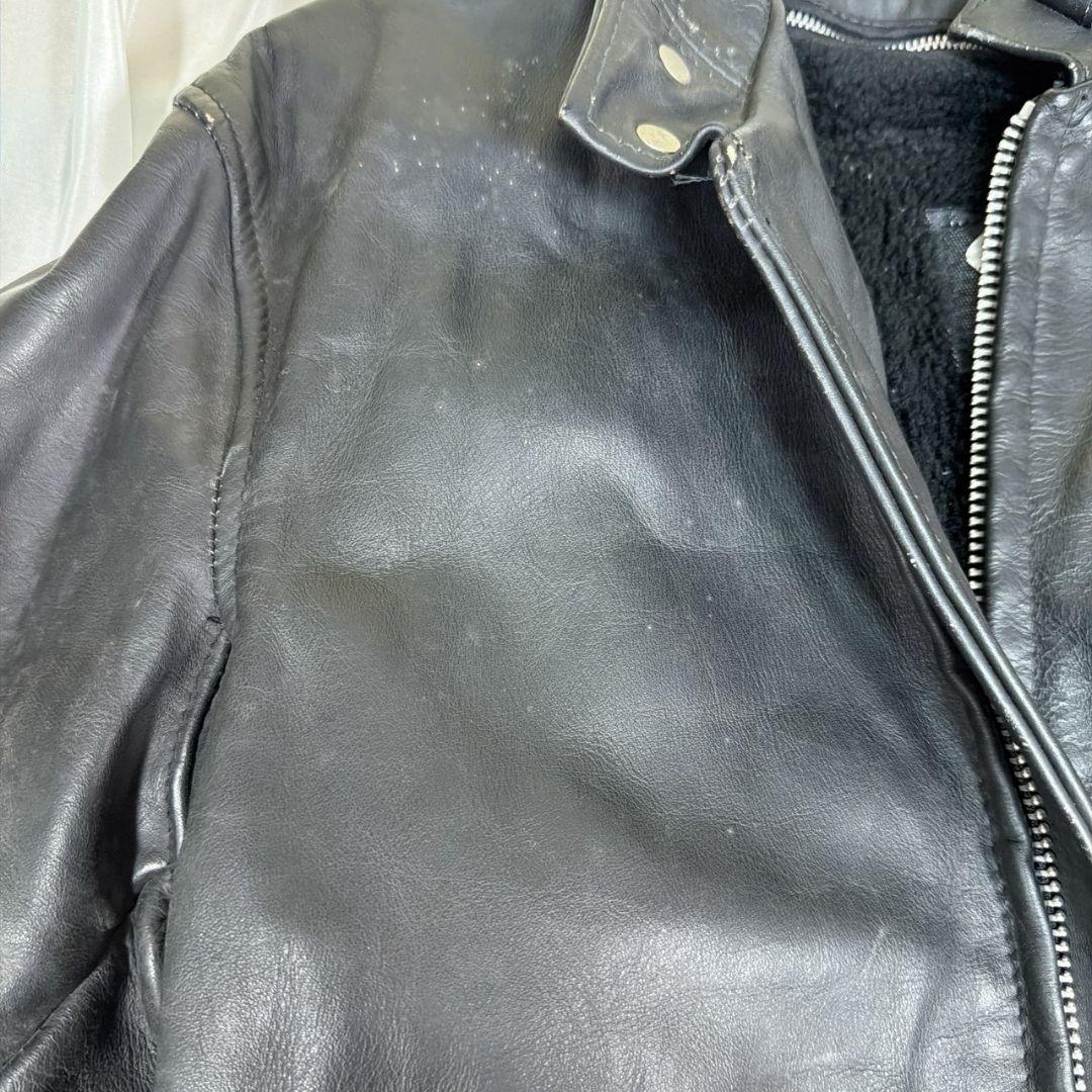 Schott ショット シングルライダースジャケット ボアライナー付き36