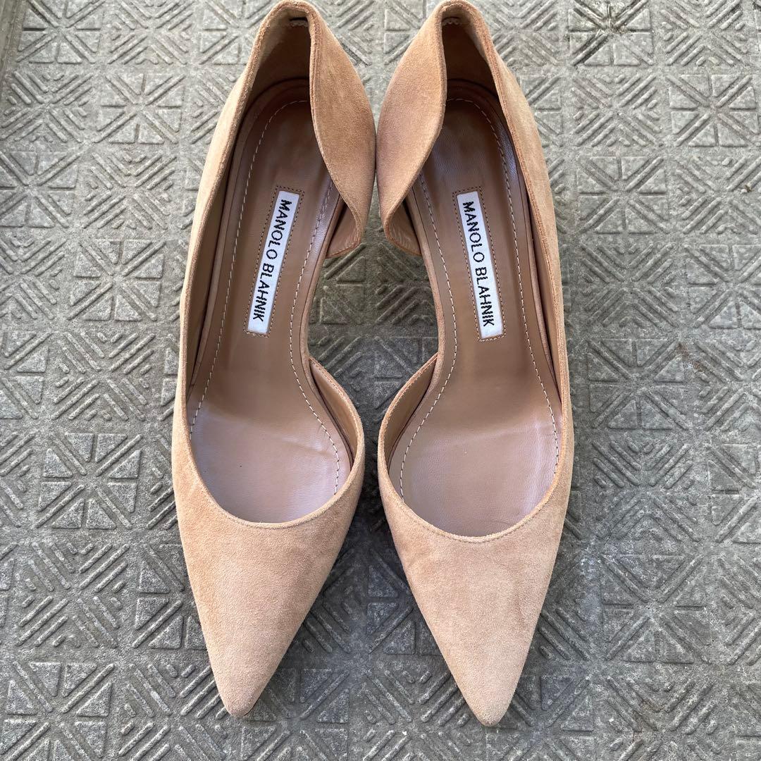 極美品 MANOLO BLAHNIK スエードパンプス 36.5