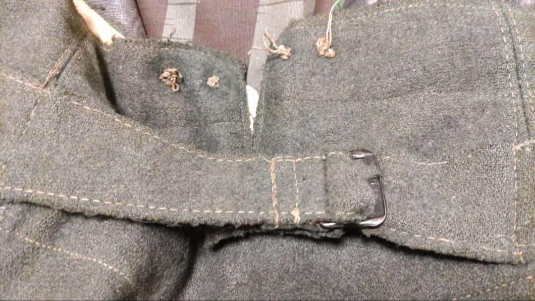 【実物】WWⅡドイツ軍騎兵下士官乗馬ズボン☆革当て付き☆コレクション用