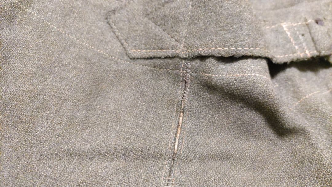 【実物】WWⅡドイツ軍騎兵下士官乗馬ズボン☆革当て付き☆コレクション用