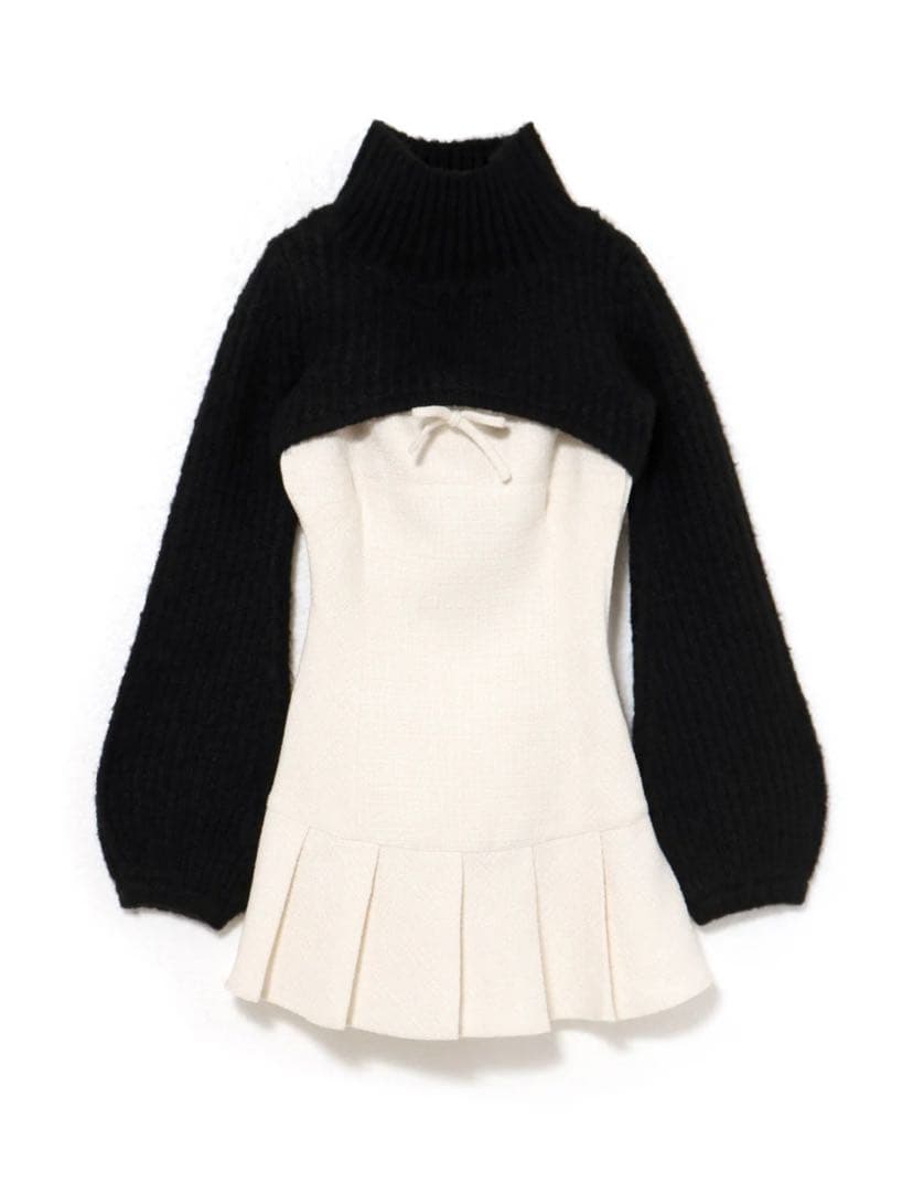 ワンピース andmary Twiggy tweed mini dress