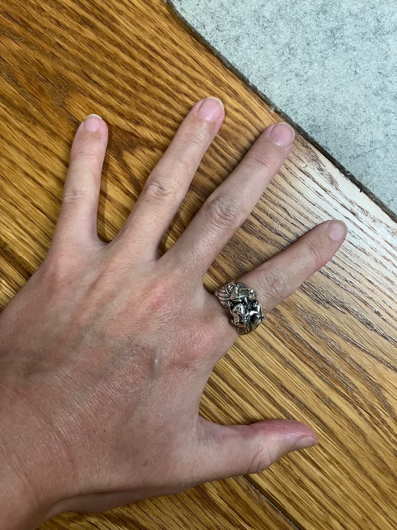 【絶版】 刻印 かすう工房 蛙玉 かえるだま リング