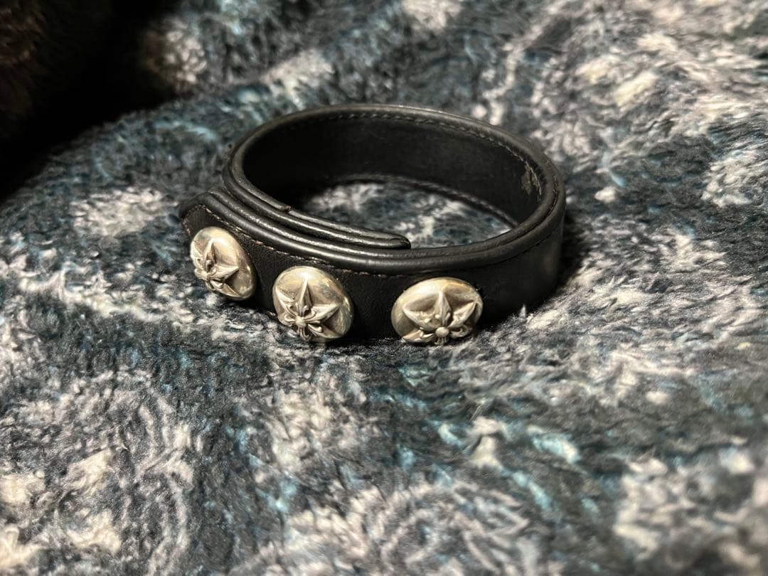3BTN 2SNP スター 3ボタン 2スナップ レザーブレスレット