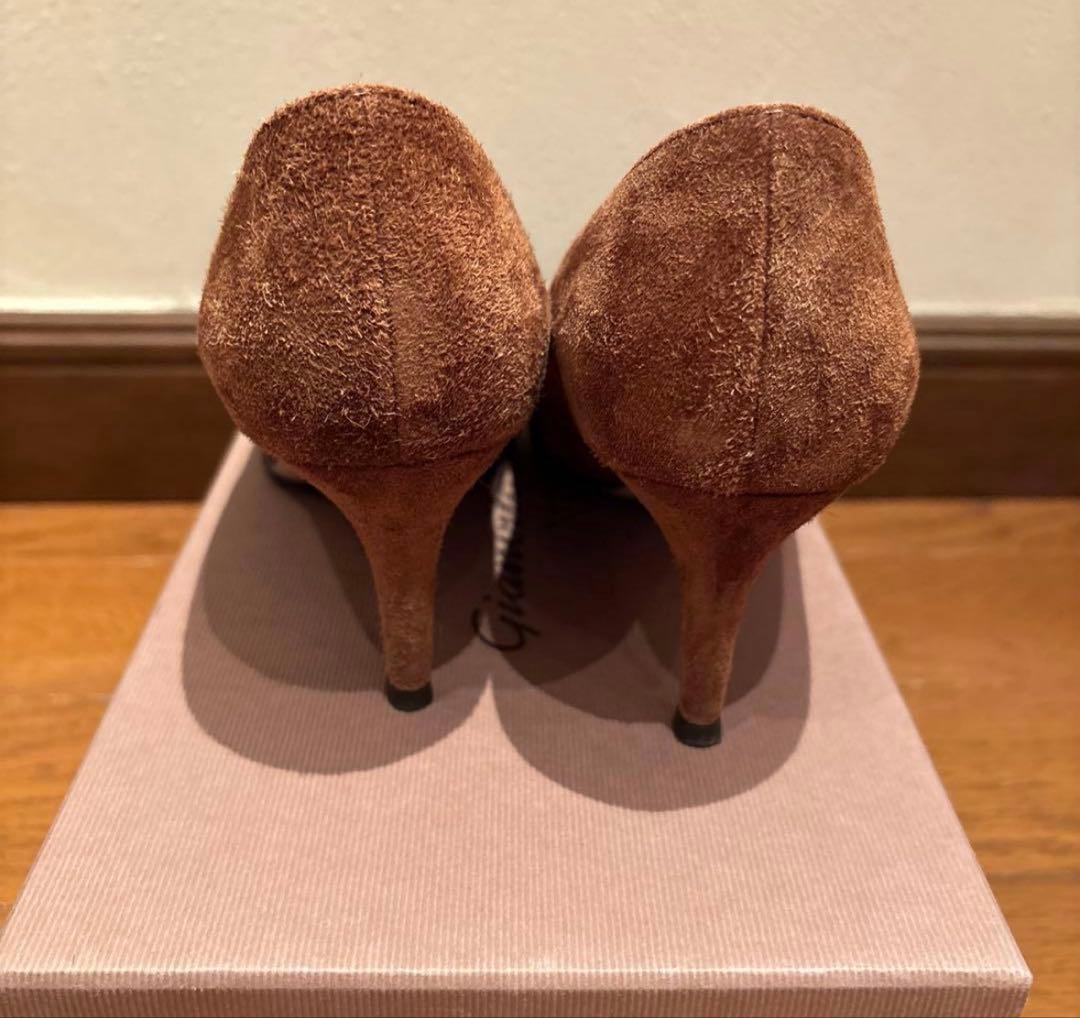 Gianvito Rossi Gianvito 70ブラウン スエードパンプス