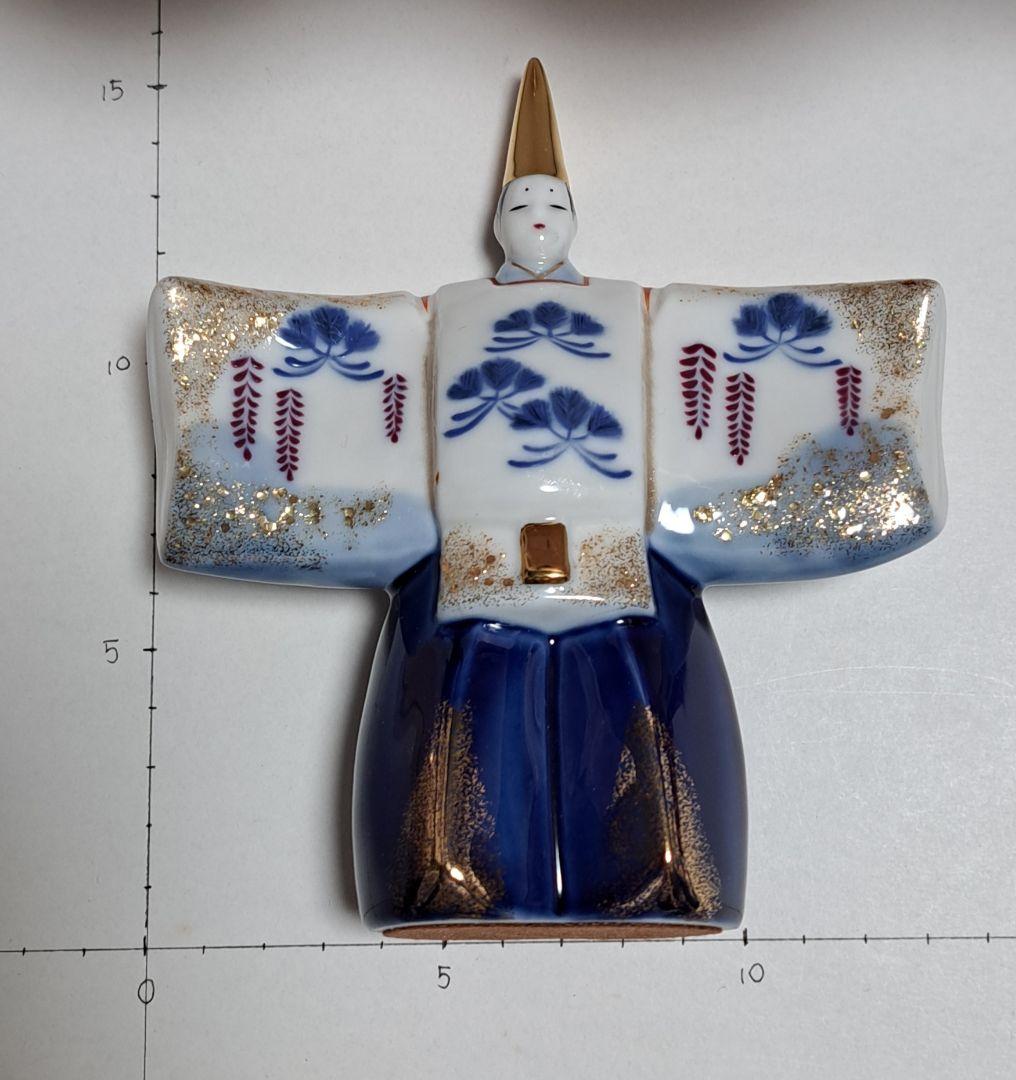 ③ひな人形 親王飾り 立ち雛 青