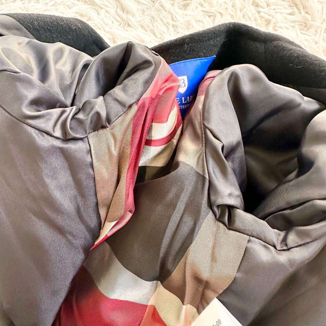 【着用1回】ブルーレーベルクレストブリッジ　ラムブレンドビーバーロングコート38