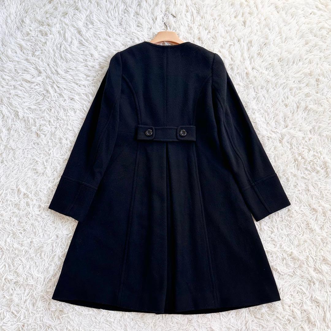 【着用1回】ブルーレーベルクレストブリッジ　ラムブレンドビーバーロングコート38