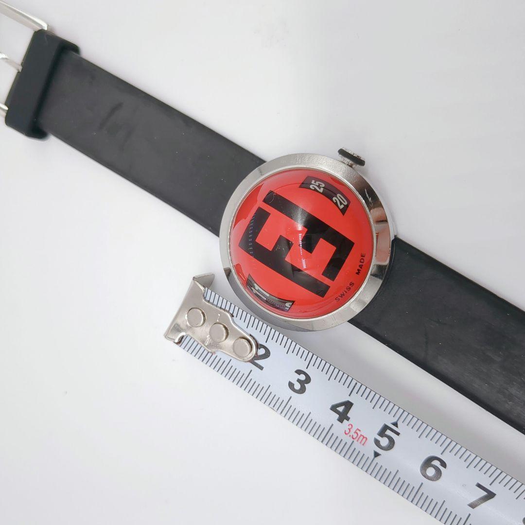 ピンクの猫【希少デザイン】FENDI フェンディ 腕時計 レッド ブラック