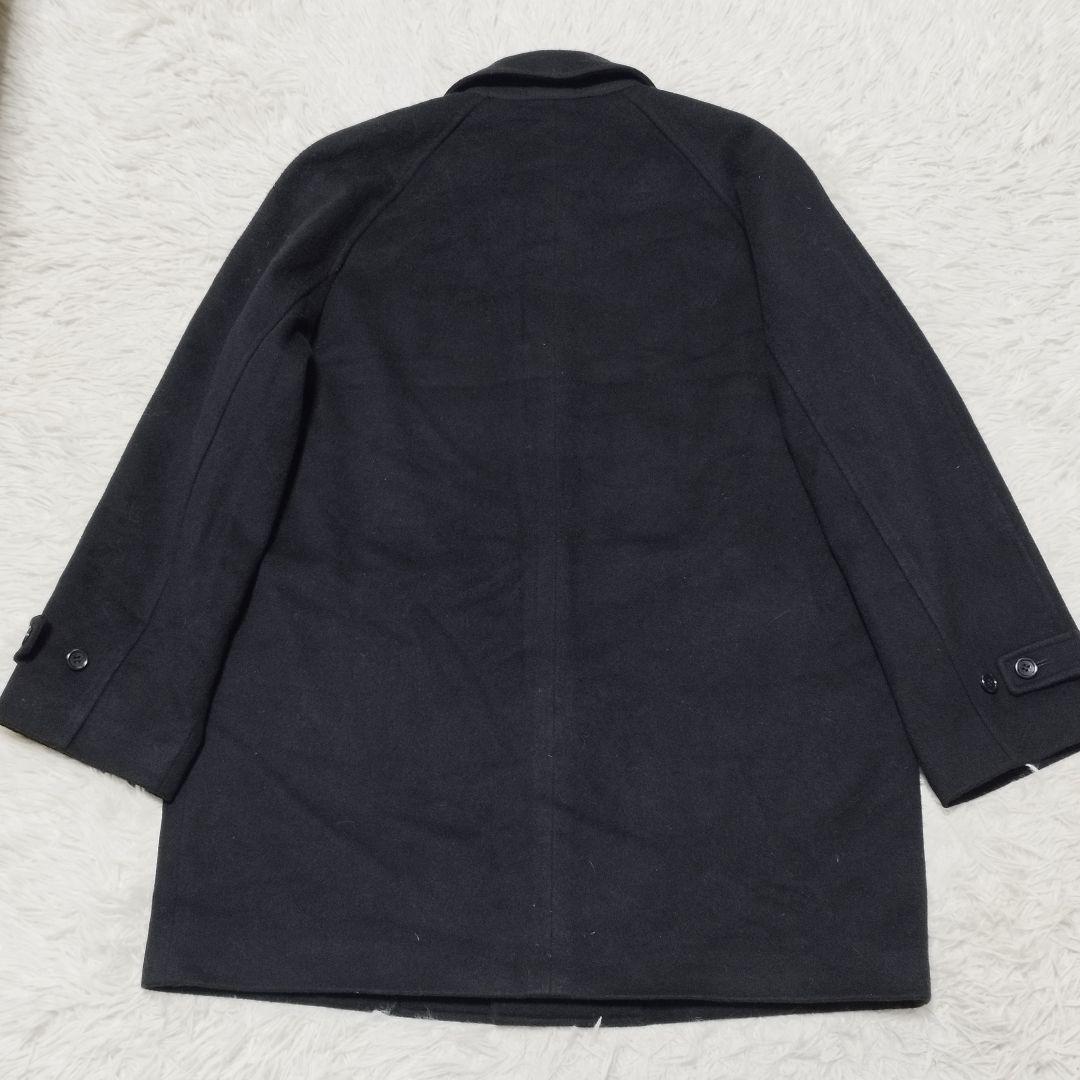 超美品カシミヤ100％ ニコルステンカラーコートM 黒 冠婚葬祭 通勤