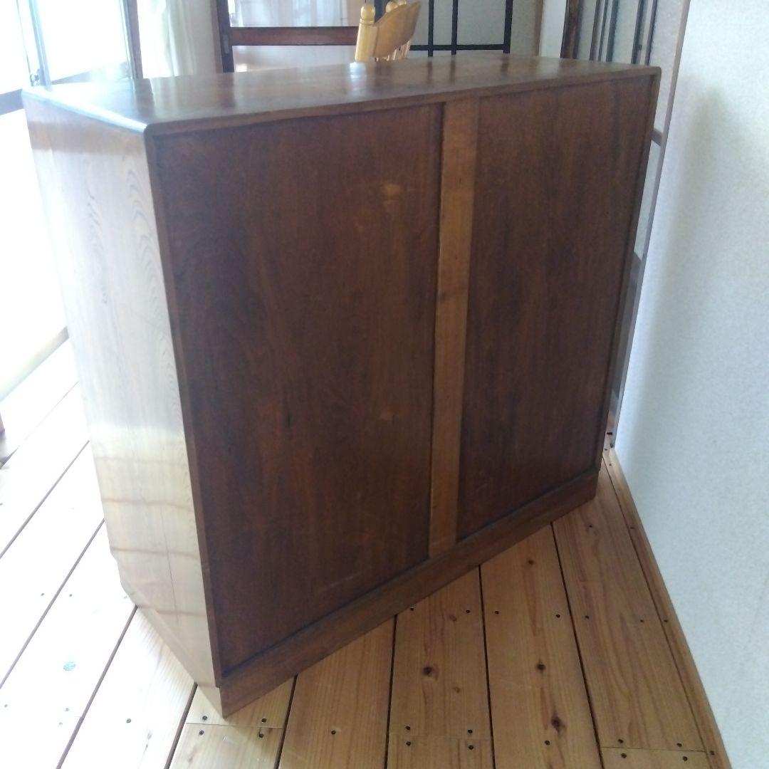 食器棚 レトロガラス戸棚 古家具 収納棚