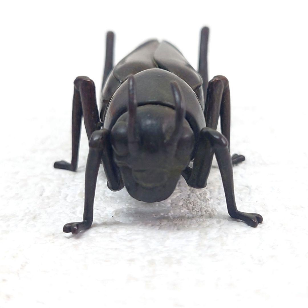 M0112I1 自在置物 銅製 オケラ 螻蛄 銅製置物 銅虫作 置物 オブジェ