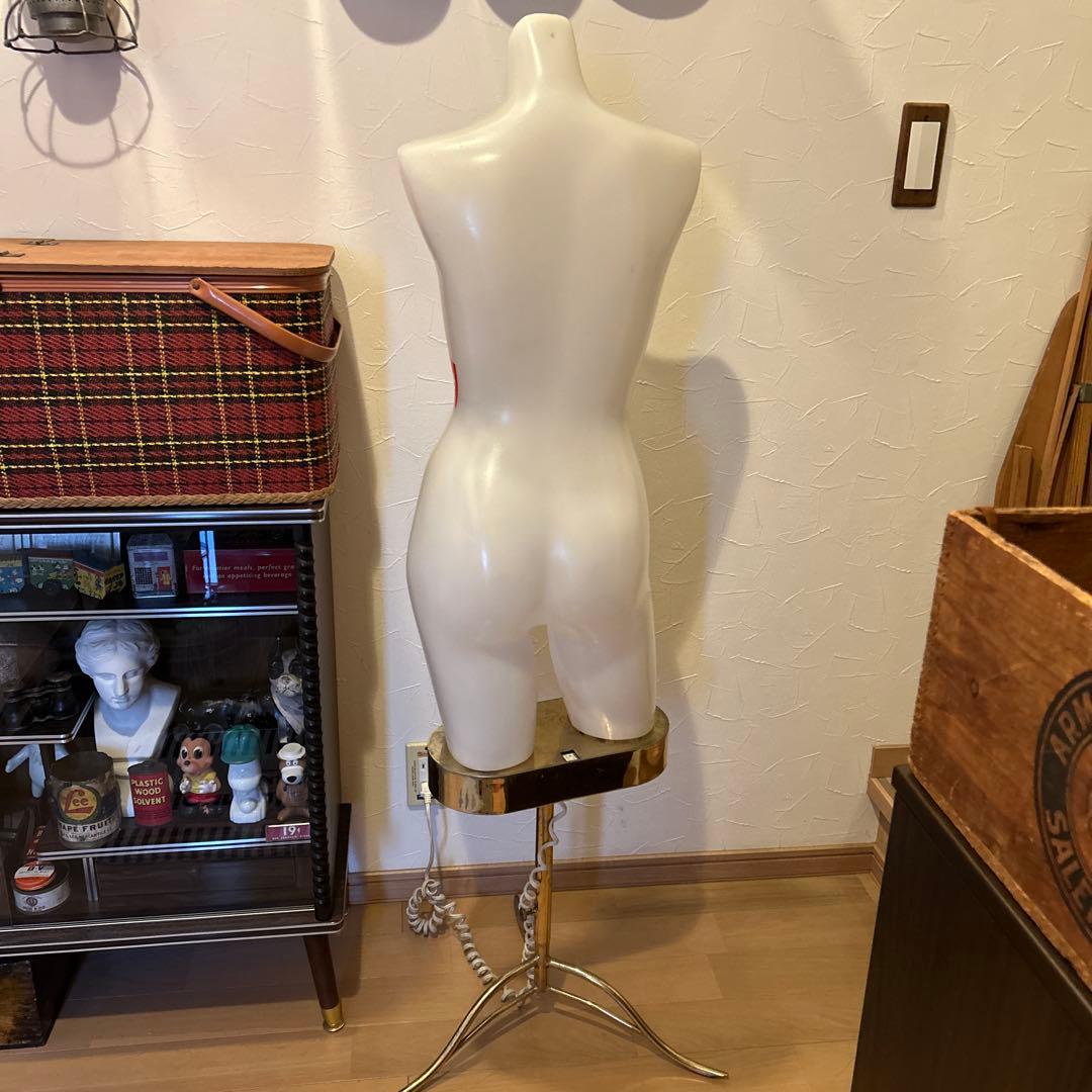 ヴィンテージ 電飾トルソー 照明 マネキン 蚤の市 ライト 店舗什器 シャビー