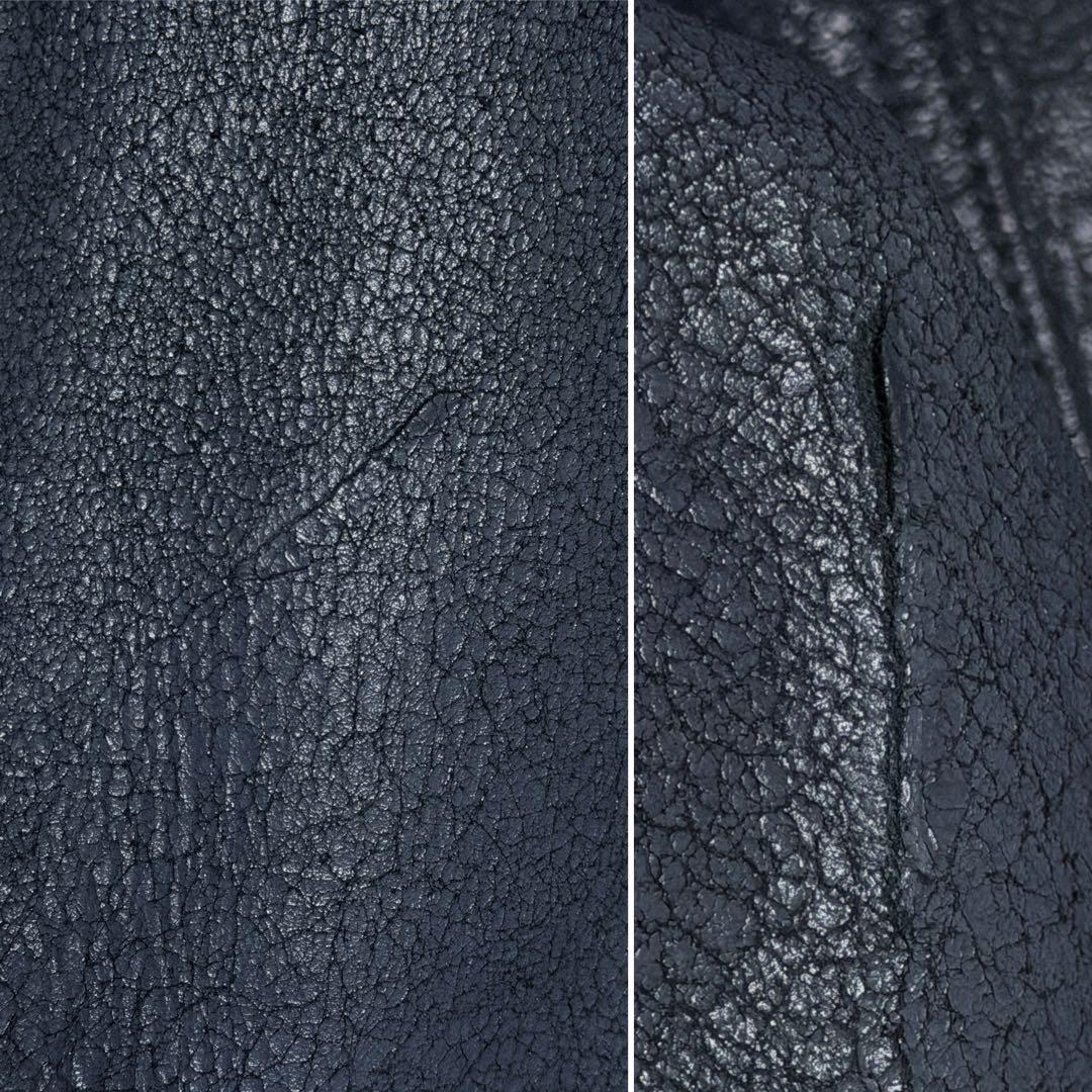 【定価11.5万円・W36】DIESEL メンズ レザーパンツ 羊革 クラック