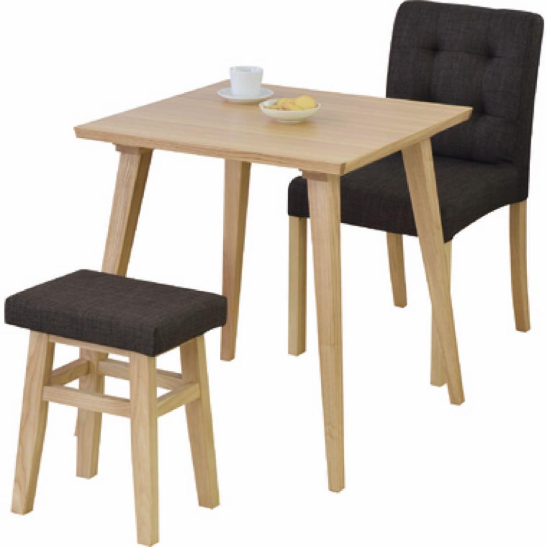 新品　CL-786TNA バンビ ダイニングテーブル ナチュラル 正方形 天然木