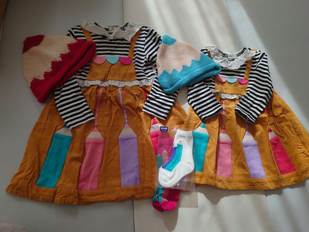 ベイビーチアー 鉛筆ワンピース、ぶどうジャンスカ＋ブラウス 90cm110cm