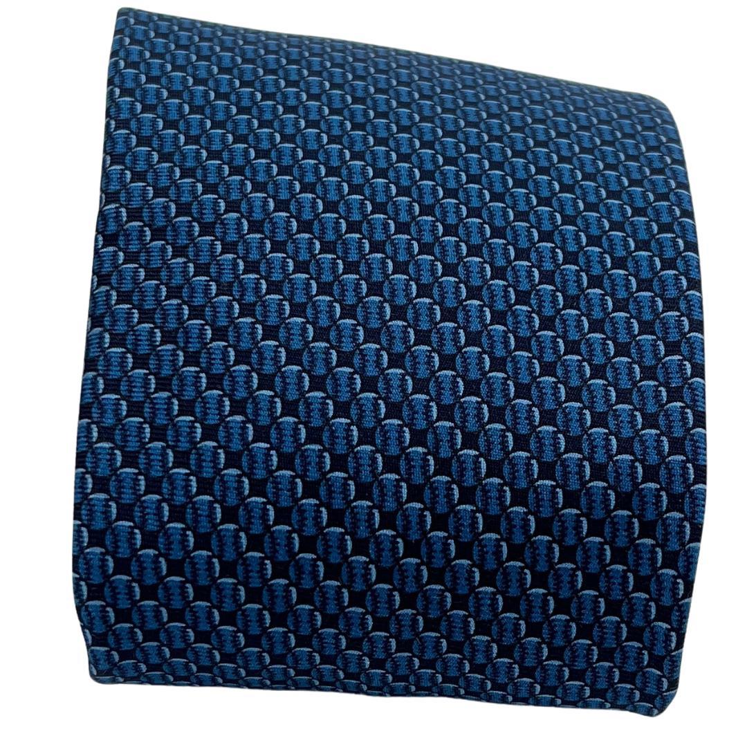 HERMES エルメス ネクタイ シルク ブルー系 高級ブランド