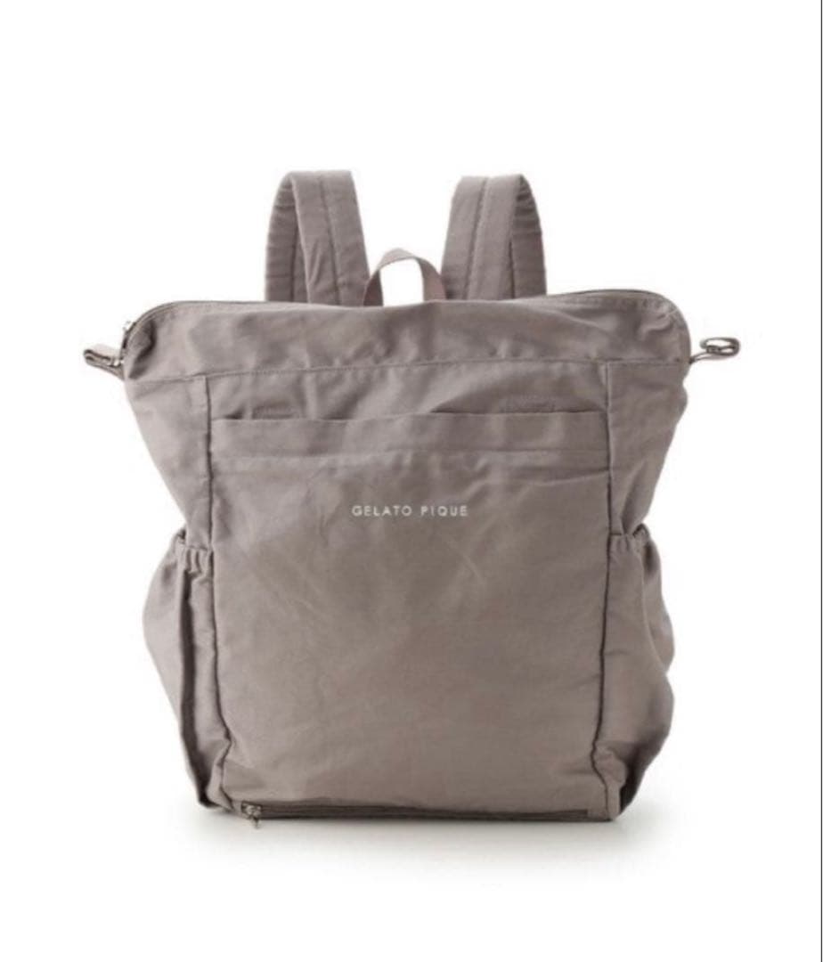 ジェラートピケ 2way マザーズバッグ グレー 新品 gelato pique