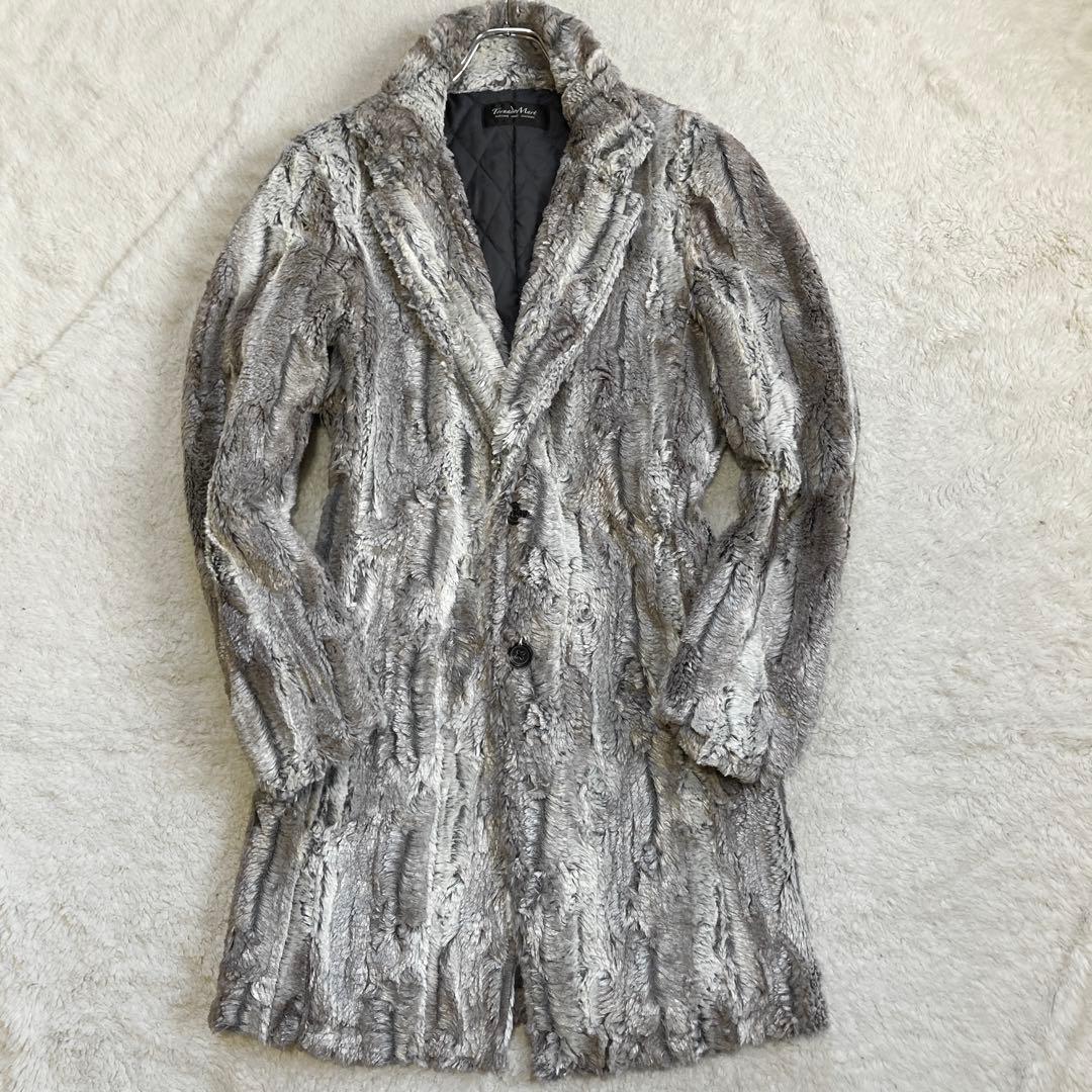 【極美品・近年・完売品】TORNADO MART　ウエットルックファーコート