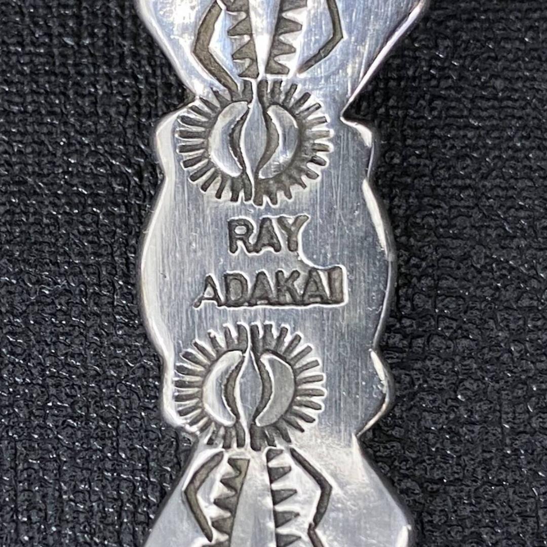 美品 NAVAJO RAY ADAKAI シルバー インサイドスタンプ バングル