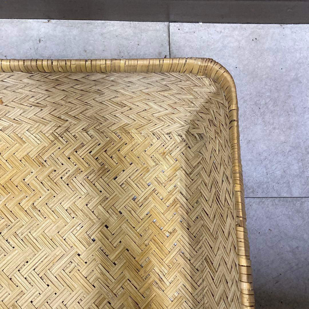 Ｂ-3 昭和レトロ 柳行李 竹細工 竹籠 竹かご 蓋つきかご 収納ボックス 葛籠